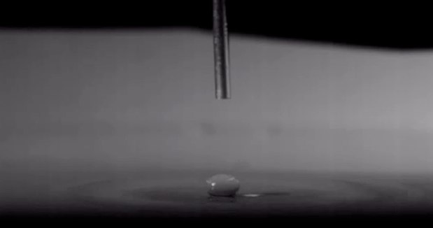 水面上に水滴を留めておく技術が幻想的 メキシコ大学