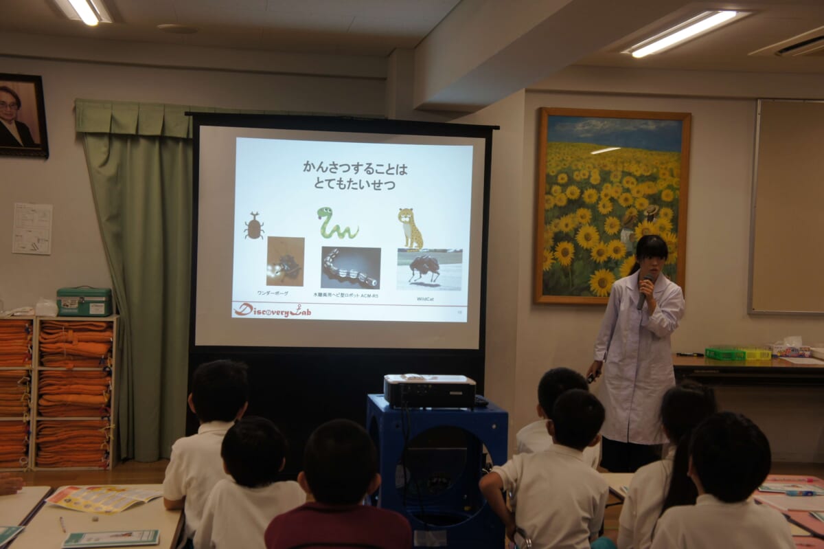 【実施報告】11月11日みのり幼稚園小学部にてホタライト実験教室を行いました