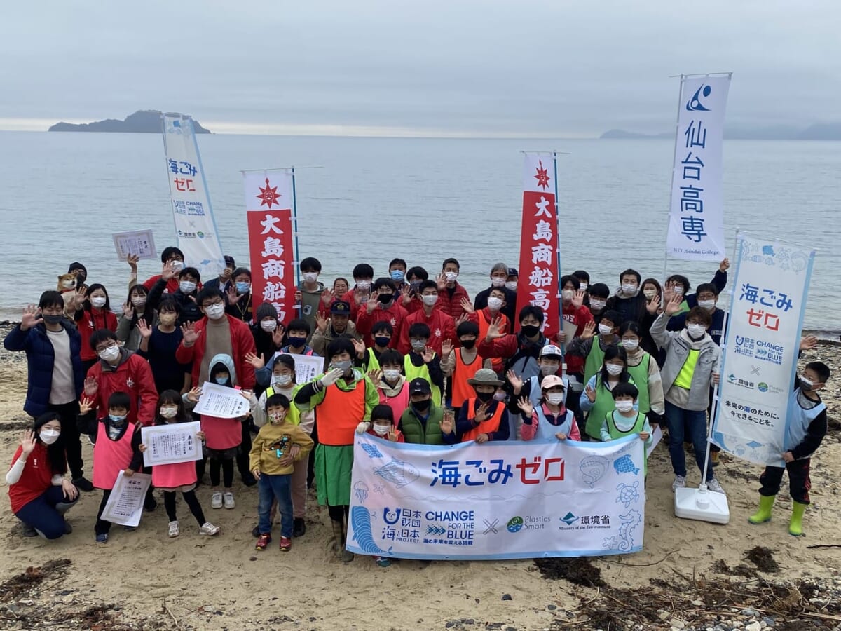 1/14 山口周防大島にてロボットビーチクリーン対決イベントに60名が参加！