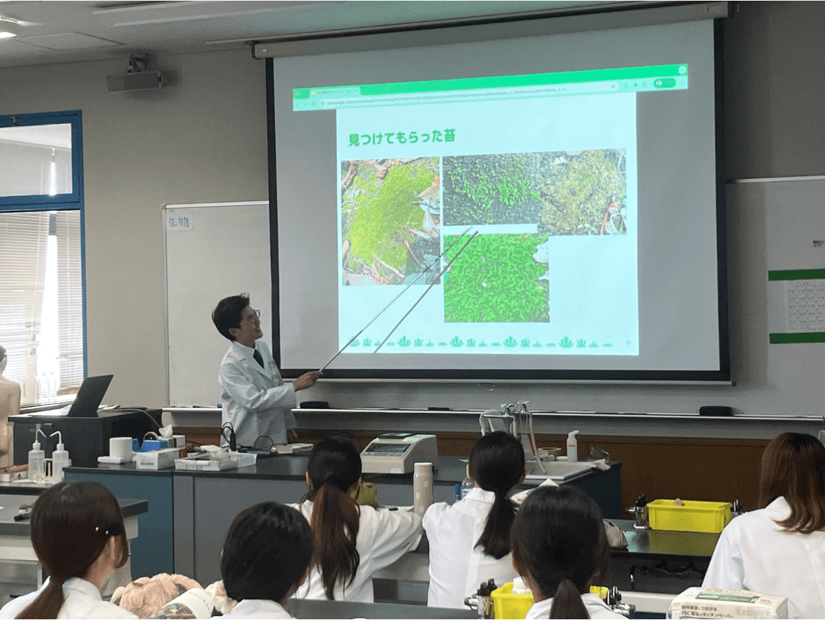 【実施報告】公文国際学園高等部にて、「苔」をテーマにしたPCR実験教室を実施しました