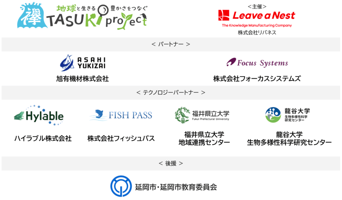 次世代と共に生物多様性評価に挑戦する「TASUKI -襷- Project」第二期を開始 ～調査フィールドを水域・陸域に拡大～
