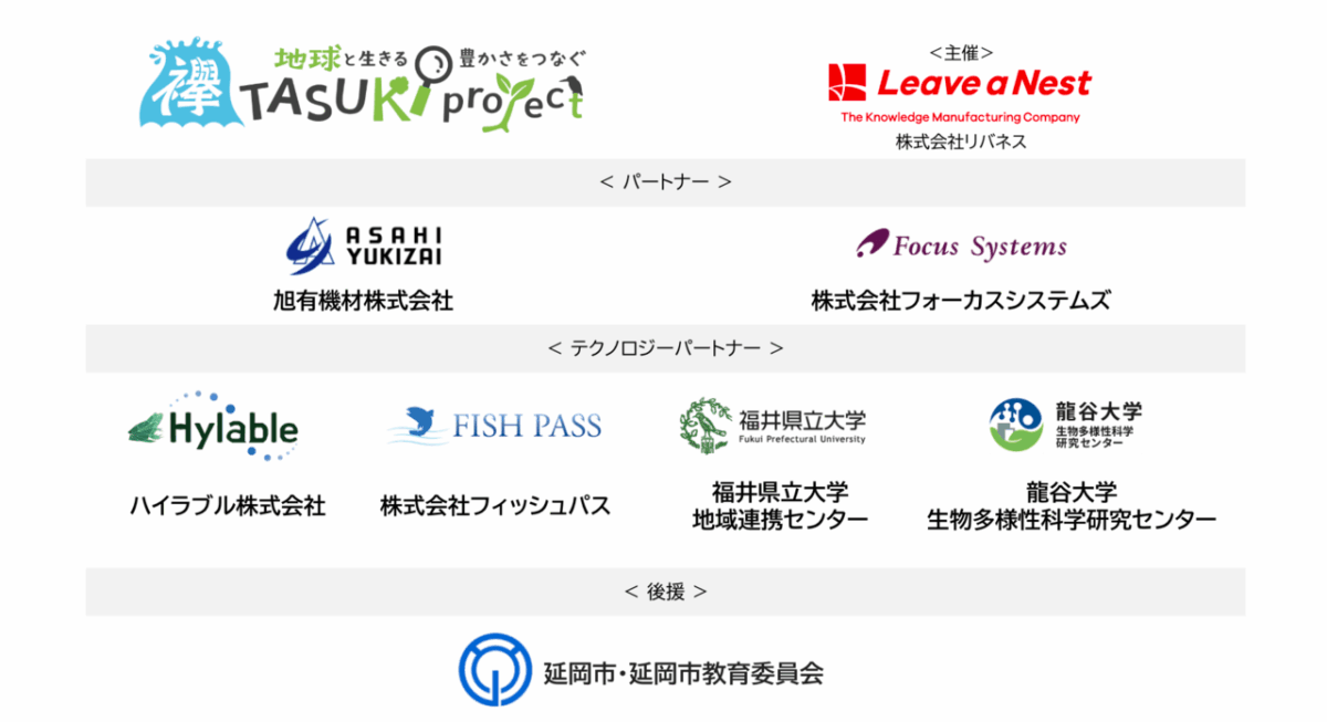 次世代と共に生物多様性評価に挑戦する「TASUKI -襷- Project」第二期を開始 ～調査フィールドを水域・陸域に拡大～